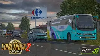 🔥Ultra Realistic Jaipur to Delhi Bus Ride | Indian Traffic + Rain + Heavy Graphics | ETS2 #ets2