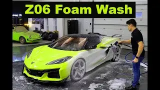 C8 Corvette Z06 Foam Wash Satisfying ASMR #ceramiccoating #detailing #asmr