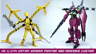 Assembly Completed HG 1/144 Gat 04 Windam Fighter Neo Roanoke custom Lucky 13 Action Figure Robot