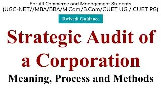 Strategic Audit of a Corporation, Process of strategic audit, methods, strategic audit examples, mba