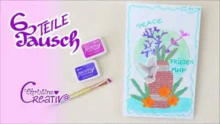 Gru&szlig;Karte gestalten 🌸 #keinswiemeinsbasteln  Seegras Schablone #ChristineCreativ