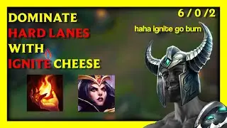 How to DOMINATE Impossible matchups with Lvl 1 Ignite Cheese - Mid Tryndamere