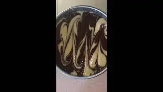 Marble swirl cake batter satisfying