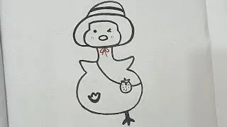 How to draw cute duck#duck#drawing#trending#video#art#cute#easy#simple#tutorial#howto#begginers