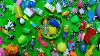 Asmr color balls and various candy container characters, there are perfume spry, carrot and others