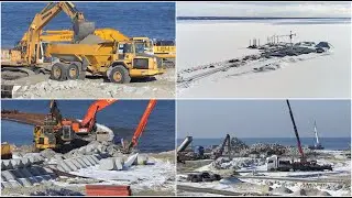 #Przekop Mierzei Wiślanej. 47 minut materiału wideo z placu budowy 2021.02.18