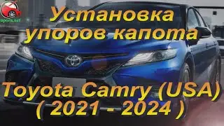 Установка упоров / амортизаторов капота на Toyota Camry 70 USA '21-24 от upora.net