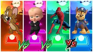 Tom and Jerry vs Boss Baby vs Spider-Man vs Paw Patrol ⚡ Tiles Hop