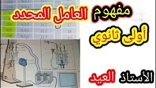 العامل المحدد أقوى شرح مفصل وبسيط  أولى ثانوي 2023