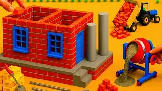 DIY Mini Brick House With Slide, Fountain & Clear Water Pool@rameshthapa2003 