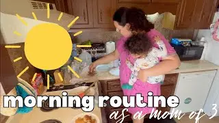 ☀️REALISTIC MORNING ROUTINE AS A MOM OF 3 // WORKING MOM MORNING ROUTINE ON MY DAY OFF