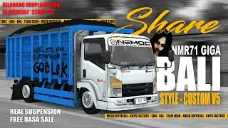 SHAREE!!!! MOD NMR71 GIGA BALIAN STYLE (CUSTOM V5) || REAL SUSPENSI || BUSSID MOD INDONESIA