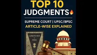 Landmark Judgments for UPSC/BPSC | Polity Must-Know Cases | Article-wise Explained #shortnotes #ssc 