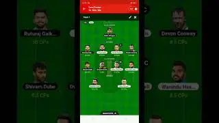 BLR vs CSK dream11 fantasy team production T20 IPL cricket team#shortvideo #video