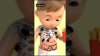 🍕 What Happens Inside the Body After Eating Junk Food? 🍟 #avoidjunkfood #kidshealth