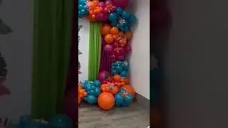 MOANA BALLOON GARLAND TUTORIAL| MOANA THEMED BIRTHDAY DECORATION #balloongarland