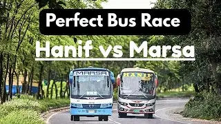 Hanif vs MARSA |🔥 Most Intense Bus Race Ever | High Speed Overtake Battle!