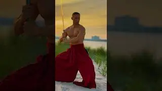 Watch These Epic Sword Moves at Sunset! (Darkscopa) #darkscopa #shorts #martialarts #fighting