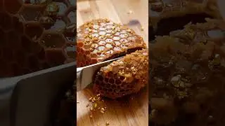 Satisfying Honeycomb Toffee Slice in Slow Mo  #seedance #ASMR #SatisfyingVideo