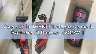 Avis sur la TEENO Tron&ccedil;onneuse &agrave; Batterie 12 Pouces, 1200W Tron&ccedil;onneuse &Eacute;lectrique sans Fil avec Mot