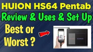 HUION HS64 Pen Tablet Review & Uses | Best Budget Pentab for Beginners, Online Classes