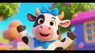 Moo Moo Cow Wears a Blue Bow | Fun Animal Dress-Up Song for Kids 🐮🎀🎵