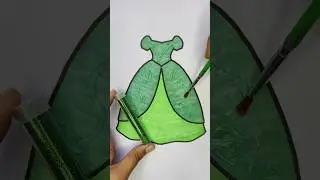 Платье принцессы Барби-девочки 💕 Блестящее искусство для детей ✨#принцесса #платье #barbiegirl #y...