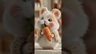White Hamster Munching ASMR 🐹🥕 | So Soft, So Cute!