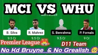 MCI VS WHU DREAM11 TEAM || MCI VS WHU DREAM11 PREVIEW || PL 2021-22