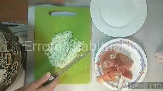 Cortar ajo, cebolla en brunoise y juliana