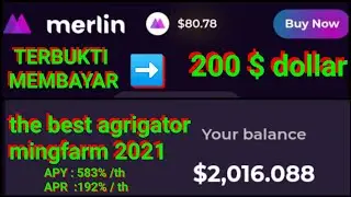 Merlin lab is the real airdrop bounty and real high yield agregator miningfarm