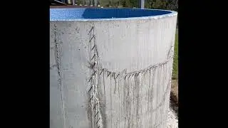 Concrete Plunge Pool - leaking repair - (polyurethane pressure injection), repairing leaks