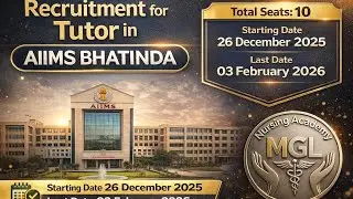 Nursing Tutor Vacancies in AIIMS