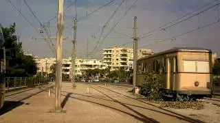 ANSALDO BREDA type SIRIO trams at Athens Pikrodafni (23/10/11)