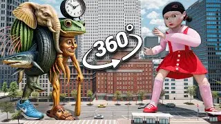 Italian Brainrot VS Squid Game Doll Fight | VR 360&deg;