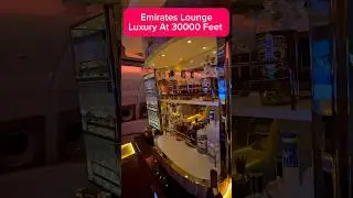 Emirates Business Class Lounge ✈️ Flying Bar at 40,000 ft 🍸 #shorts