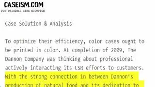 The Dannon Company: Marketing and Corporate Social Responsibility (A) Case Solution & Analysis
