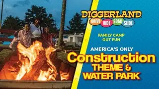 Family Camp Out Fun at Diggerland USA - The ONLY Construction Theme & Water Park In The US.