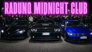 RADUNO DI AUTO NOTTURNO, FERRARI 296 GTB, PORSCHE 911, BMW M2, GOLF R, CORVETTE C8, DODGE , MUSTANG 