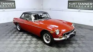 1974 MGB ROADSTER. TARTAN RED, BLACK TRIM, TOP, TOP BOOT. REMOVABLE BLACK HARDTOP. 4-SPEED.