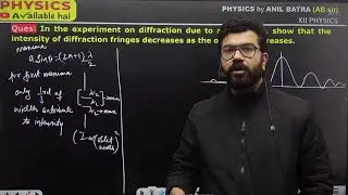 In the experiment on diffraction due to a single slit, show that the intensity of diffraction fringe