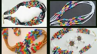أسهل طريقة لعمل سلسلة / أسورة / خلخال الورود الملونة بالخرز / ترند 2023 / ورده بالخرز / وردة /diy