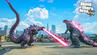 GTA 5 Mods - Godzilla 2024 vs Shin Godzilla | Ultimate Kaiju Battle in Los Santos