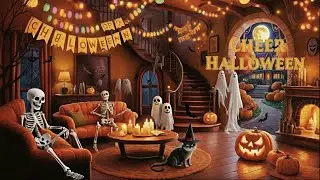 Halloween Mansion Party Jazz 🎃 Cozy Spooky House Ambience with Smooth Jazz Music 🏠👻