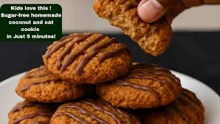 5 Minutes Easy Homemade coconut cookies with dates that kids love!