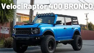 Hexis Satin Blue Super Chrome - VelociRaptor 400 BRONCO by Hennessey - Full Vinyl Wrap