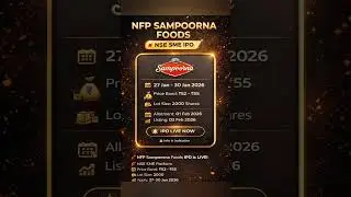 NFP Sampoona Foods ipo || Upcoming ipo || ipo best today #nseipo