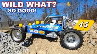 Tamiya Wild one Blockhead motors RC Buggy doing it real good!