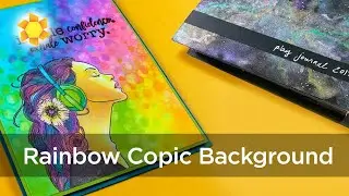 Rainbow Copic Background - journal flip-through
