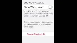 Setting Up Apple iOS 8 Medical ID Info For Display